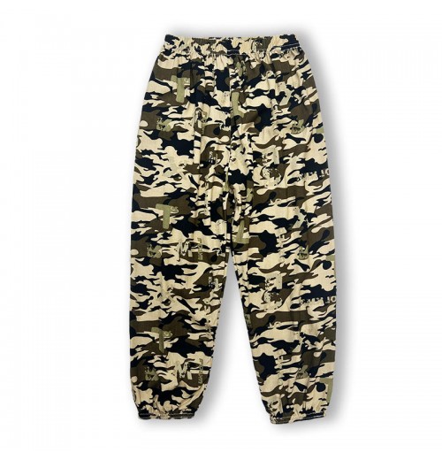 Women's Army Green Camouflage Print Satin Harem Pants Summer Casual Loose Bloomers with Trendy Spring/Summer Thin Design Women's Army Green Camouflage Print Satin Harem Pants Summer Casual Loose Bloomers with Trendy Spring/Summer Thin Design