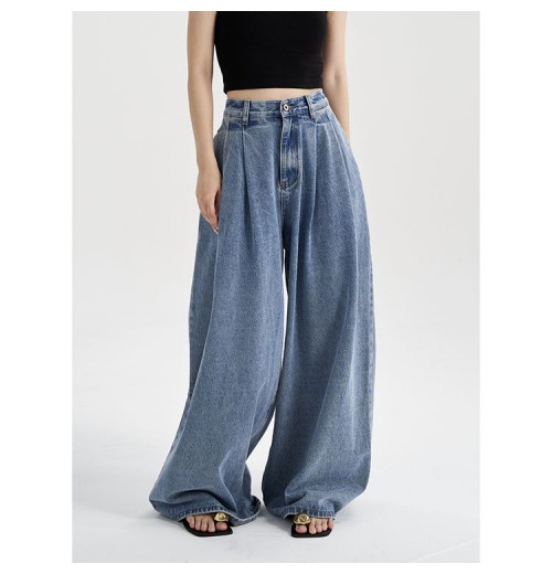 2024 New Jeans For Women High Waist Straight Loose Street Casual Pants Women Customised Hip Hop Baggy Wide Leg Pants 2024 New Jeans For Women High Waist Straight Loose Street Casual Pants Women Customised Hip Hop Baggy Wide Leg Pants