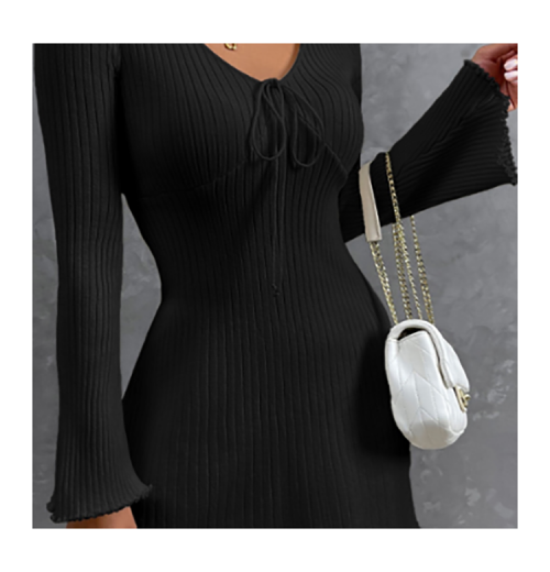 Fall 2024 Elegant Women Clothes Square Collar Long Sleeve Mini Bodycon Casual Dresses Women Lady Fall 2024 Elegant Women Clothes Square Collar Long Sleeve Mini Bodycon Casual Dresses Women Lady