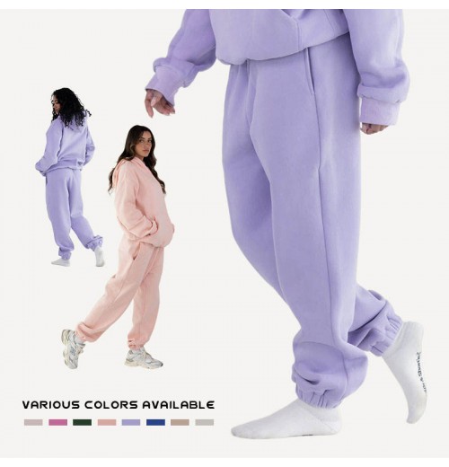 OEM/ODM Custom Pastel Sweatpants Unisex Straight-leg Fit Fleece Purple Jogger Pants Women Casual Trousers Manufacturer Wholesale OEM/ODM Custom Pastel Sweatpants Unisex Straight-leg Fit Fleece Purple Jogger Pants Women Casual Trousers Manufacturer Wholesale