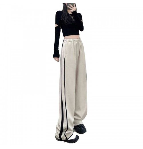 Wholesale Women's Pants Ladies Ice Silk Wide Leg Trousers Girl Solid Color High Waist Loose Wild Straight Pleated Casual Pants Wholesale Women's Pants Ladies Ice Silk Wide Leg Trousers Girl Solid Color High Waist Loose Wild Straight Pleated Casual Pants
