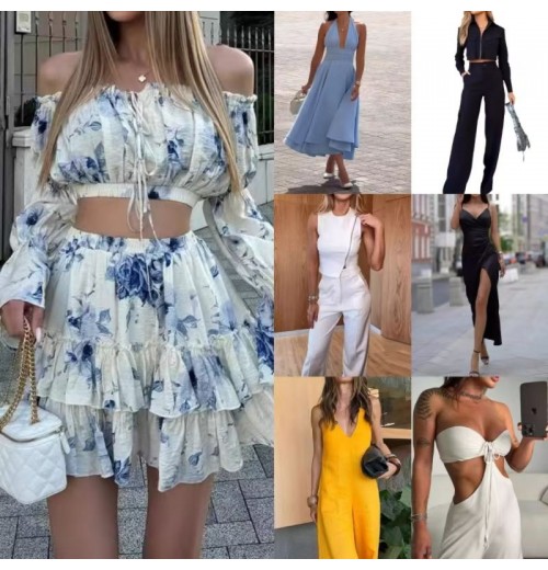 2024Clearance Women's clothes wholesale casual dresses mixed packaging random delivery stock clothing 2024Clearance Women's clothes wholesale casual dresses mixed packaging random delivery stock clothing