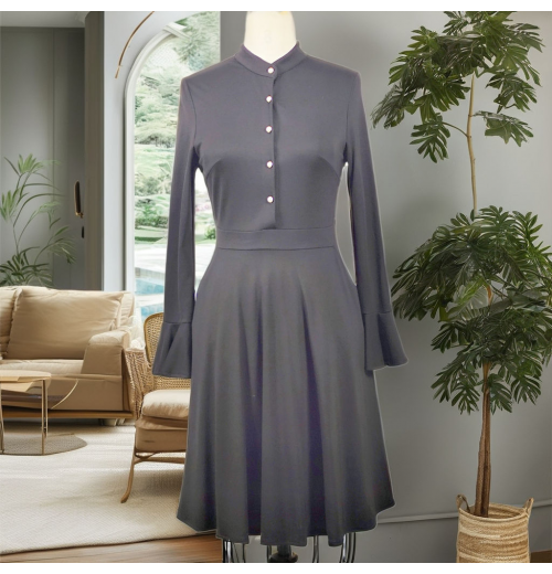 American And European Style Black Professional High-End Dress High Waist Dresses Retro Wear With Commuter Women's Wear American And European Style Black Professional High-End Dress High Waist Dresses Retro Wear With Commuter Women's Wear