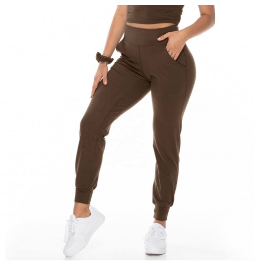 Wholesale Women's Pants & Trousers Custom Color Slim Fit Workout Tights With Side Pockets Soft Sweat Jogger Pants For Women Wholesale Women's Pants & Trousers Custom Color Slim Fit Workout Tights With Side Pockets Soft Sweat Jogger Pants For Women